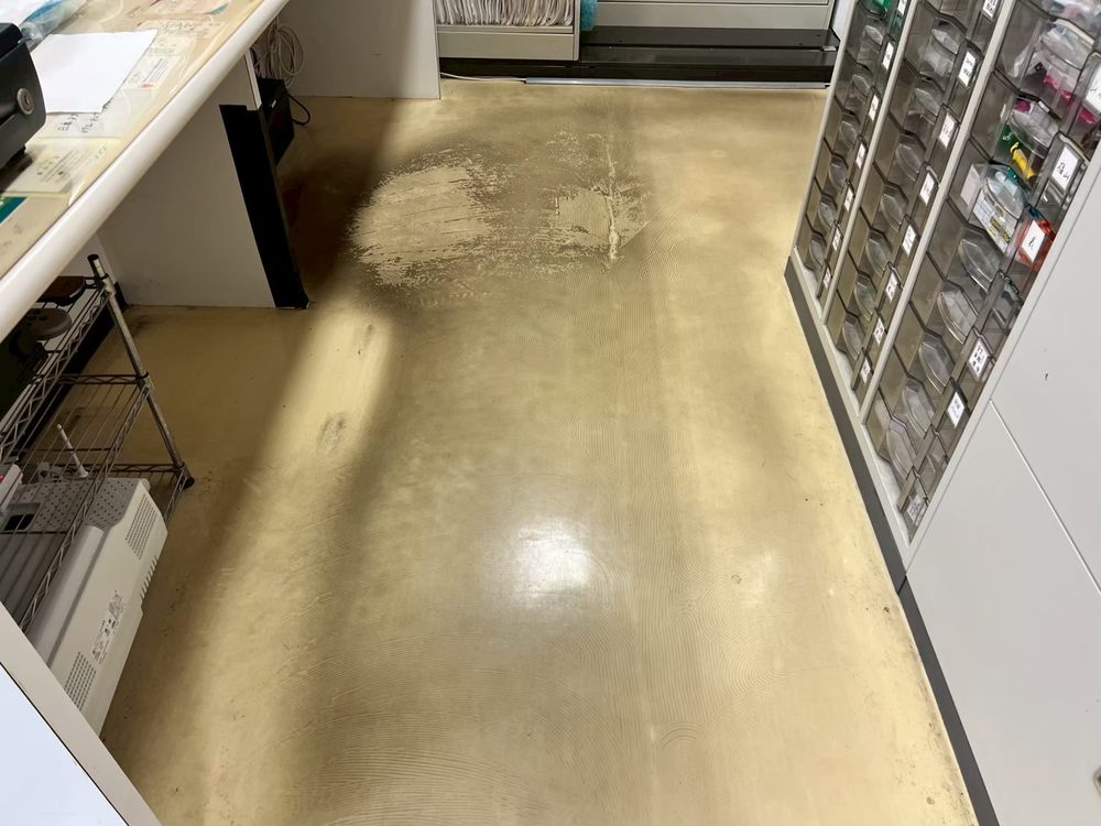 ワックス剥離（施工前）の施工事例
